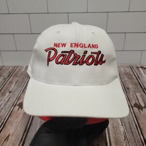 CUSTOM New England Patriots Script Snapback Hat White NFL Football Sportcap Cap